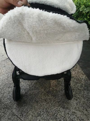 chancelière poussette gris foncé polaire