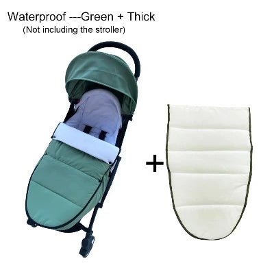 Chancelière Poussette - StrollerFootmuff™ - VERTE - Bébé Touriste