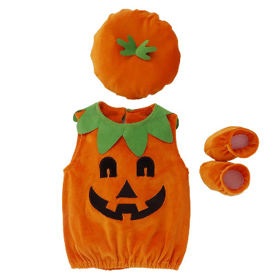 costume halloween barboteuse bébé - citrouille