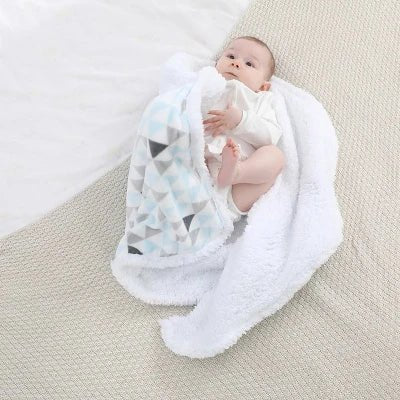 Couverture Bébé - BabyBlanket™ - Bleu Clair - Bébé Touriste