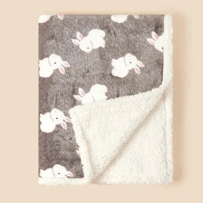 Couverture Bébé - BabyBlanket™ - Lapin Gris - Bébé Touriste