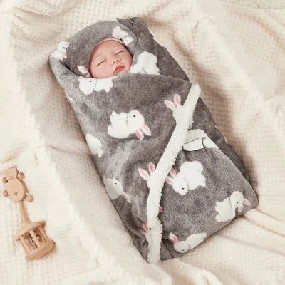 Couverture Bébé - BabyBlanket™ - Lapin Gris - Bébé Touriste