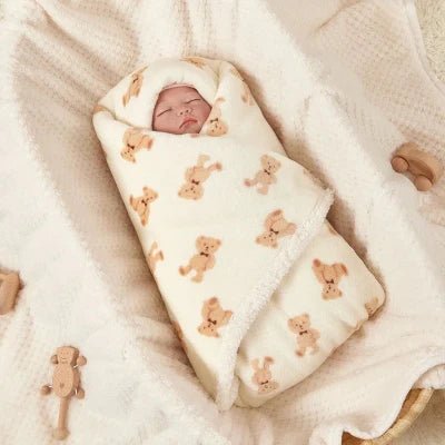 Couverture Bébé - BabyBlanket™ - Ourson Beige - Bébé Touriste