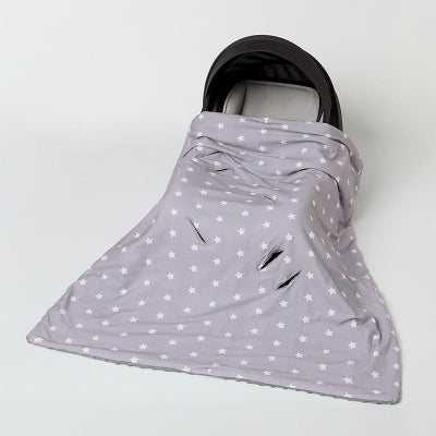 couverture bébé coupe vent étoiles grises