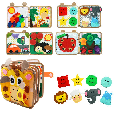 girafe -  livre sensoriel bébé en tissu 