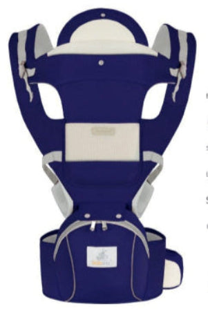 porte bébé 4 en 1 - ergonomique coton bleu marine