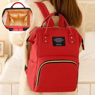 sac à langer rouge ouvert